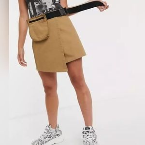 COLLUSION Wrap Skirt with Belt
